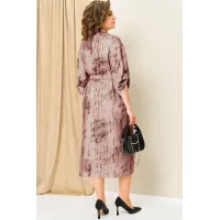 Платье Volna 1408 серо-персиковый