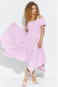 Платье Euromoda 704 розовая полоса