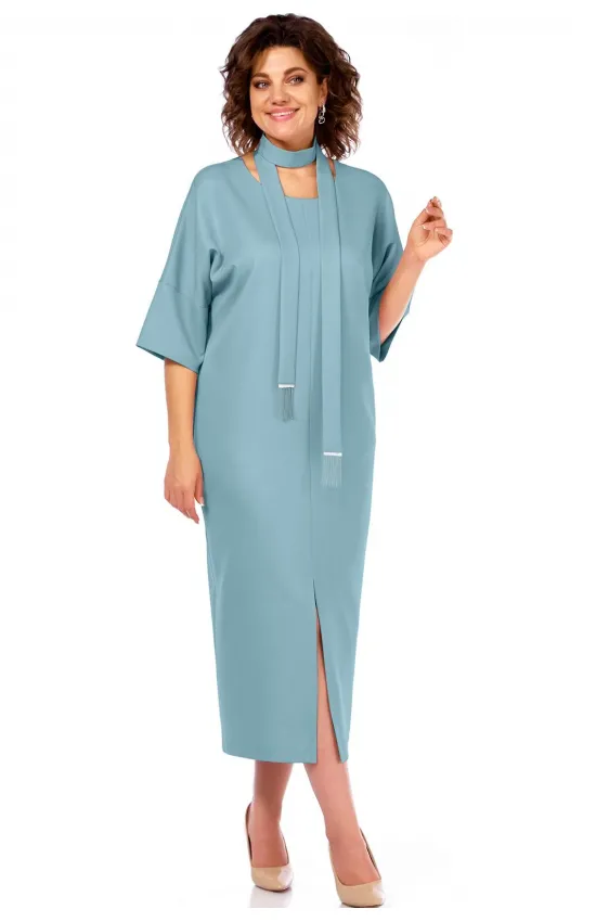 Платье Bagira 1046 серо-голубой Платье Bagira 1046 серо-голубой