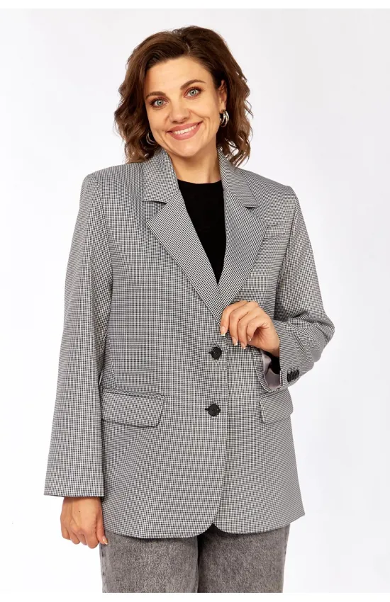 Пиджак Rishelie 1014 чёрный+белый