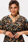 Платье Anelli 1391.1 бирюза и бронза
