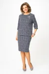 Костюм Swallow 877 графит, молочный принт  клетка