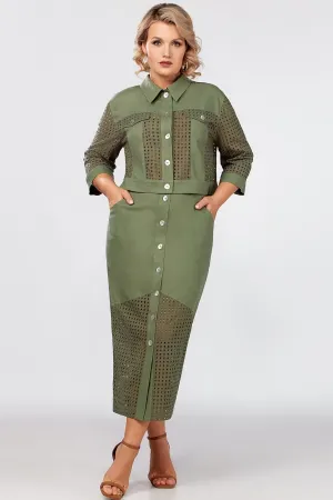 Костюм Mira Fashion 5541-2 приглушенно-зеленый