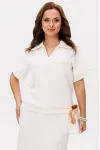 Костюм MisLana 11070 белый с кремовым (букле)