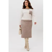 Костюм Галеан Cтиль 993 коричневый с бежевым