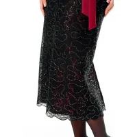 Костюм T&N 7706 бордо блеск и черный