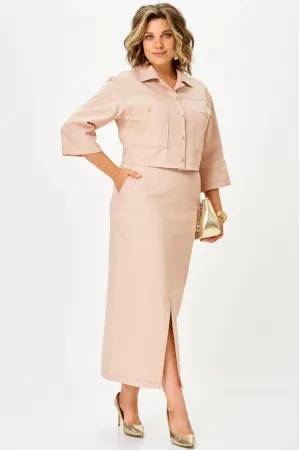 Костюм Svetlana Style 2381 бежевый джинс