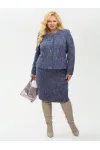 Костюм YOUR SIZE 2266/164 Синий с добавлением бежевых нитей