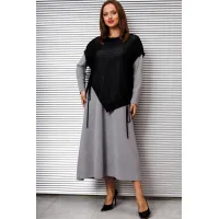 Костюм INVITE 6118 серый+черный Костюм INVITE 6118 серый+черный