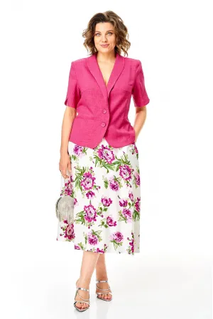 Костюм Michel Chic 1459 малина, цветы