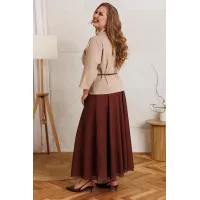 Костюм Anastasia 1390 бежевый+принт