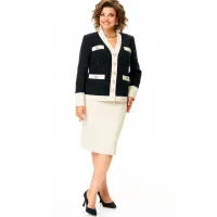 Костюм VI ORO 1211-3 черный, бежевый