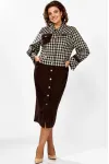Костюм Mira Fashion 5618 клетка+коричневый