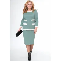 Костюм Taita plus 1438-4 серо-голубой оттенок