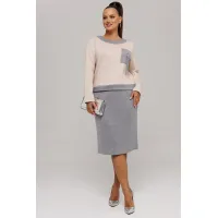 Костюм Галеан Cтиль 993 серый с бежем