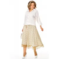 Костюм Anastasia 1322 белый+цветы