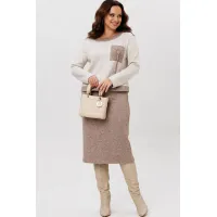 Костюм Галеан Cтиль 993 коричневый с бежевым