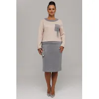 Костюм Галеан Cтиль 993 серый с бежем