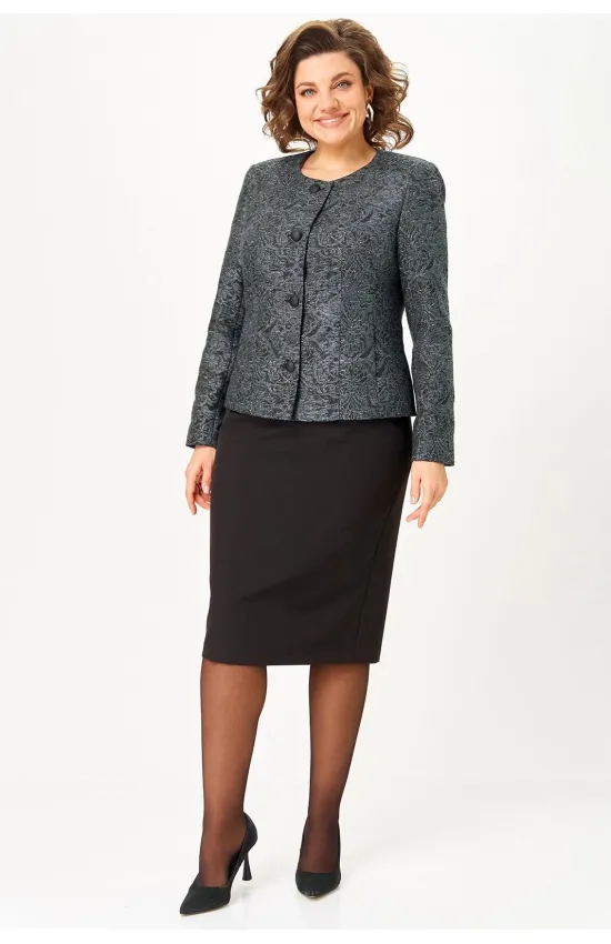 Костюм Anastasia MAK 544с серый+черный