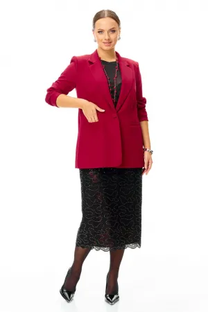 Костюм T&N 7710 бордо блеск и черный.