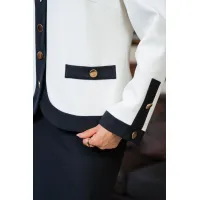 Костюм VI ORO 1237-2 молочный-черный