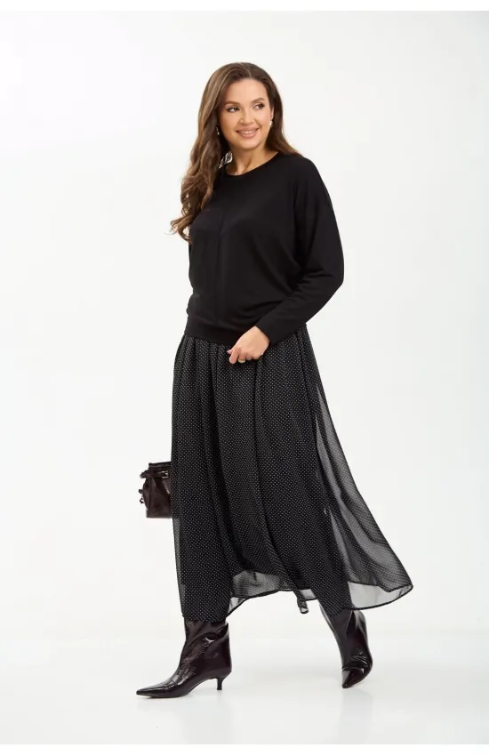 Костюм Tvin 7880 черный+горох