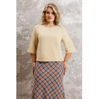 Костюм Anastasia 1174 сливочный/клетка