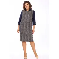 Костюм Lady Style Classic Черный с серо-розовой полоской