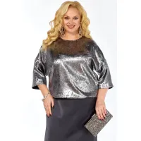 Костюм 2449 серебро, серый