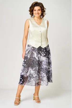 Костюм Anastasia MAK 1251с молочный+мультиколор