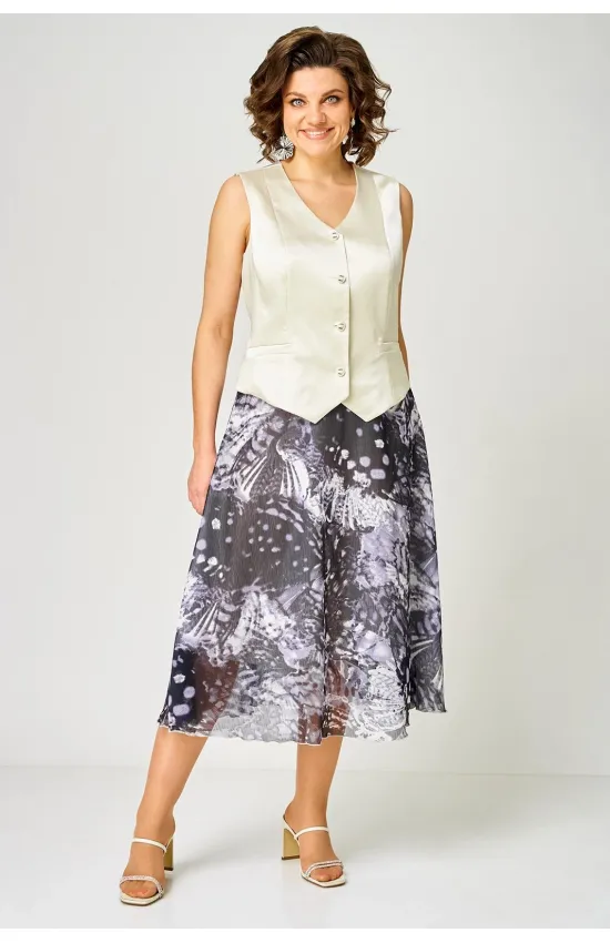 Костюм Anastasia MAK 1251с молочный+мультиколор