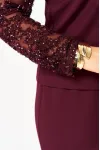 Костюм Кокетка и К 1336 бордовый