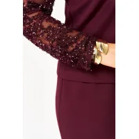 Костюм Кокетка и К 1336 бордовый