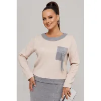 Костюм Галеан Cтиль 993 серый с бежем