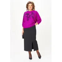 Костюм Michel Chic 1407 пурпурный+черный Костюм Michel Chic 1407 пурпурный+черный