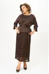 Костюм Кокетка и К 1334 коричневый