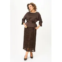 Костюм Кокетка и К 1334 коричневый