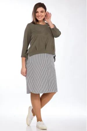 Костюм Lady Style Classic 1552/1 Хаки с серым