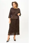 Костюм Кокетка и К 1334 коричневый