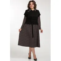 Костюм Милора-стиль бежевый с чёрным