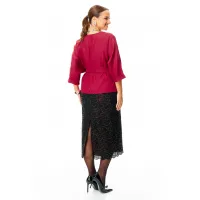 Костюм T&N 7706 бордо блеск и черный