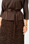 Костюм Кокетка и К 1334 коричневый