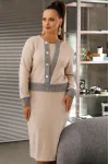 Костюм Галеан Cтиль 996 бежевый с серым