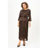 Костюм Кокетка и К 1334 коричневый