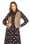 Костюм Милора-стиль 1380/1 черный + капучино (пчелы)