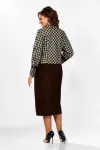 Костюм Mira Fashion 5618 клетка+коричневый