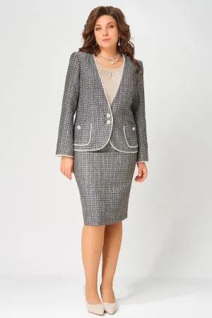 Костюм FITA 4121 Ясиня серо-бежевый