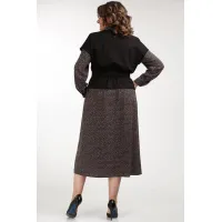 Костюм Милора-стиль бежевый с чёрным