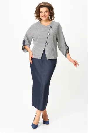 Костюм Michel Chic 1422-1 темно-синий + клетка