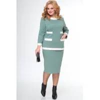 Костюм Taita plus 1438-4 серо-голубой оттенок